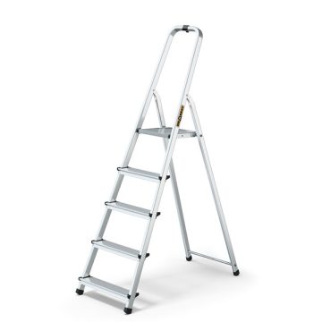   IRIS TOOLS HL-500-5S 5 (4+1) lépcsős alumínium létra, összecsukható, 125 kg teherbírás