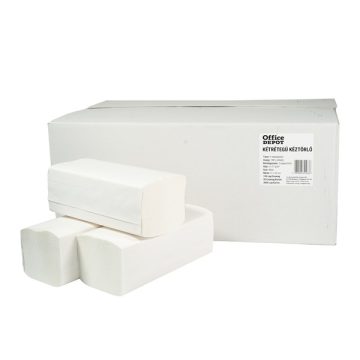   OFFICE DEPOT kétrétegű kéztörlő fehér, 21x23 cm, 3000lap/karton