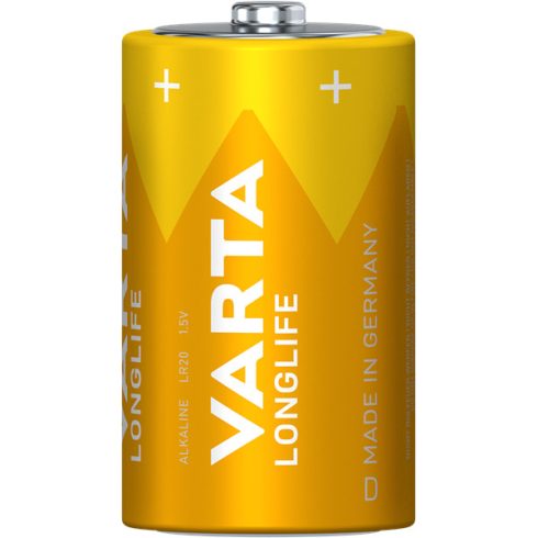 Varta 4120101422 Longlife góliát D (LR20) elem 2db/csomag (műanyagmentes csomagolás)