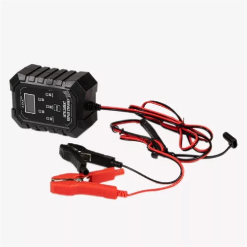 IRIS TOOLS ITBC-1000 Intelligens automata akkumulátor töltő motorkerékpárhoz, 6V/12V 1,5A, digitális kijelzővel, javító