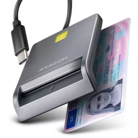   Čítačka čipových kariet Axagon CRE-SM3TC USB-C Smart card FlatReader
