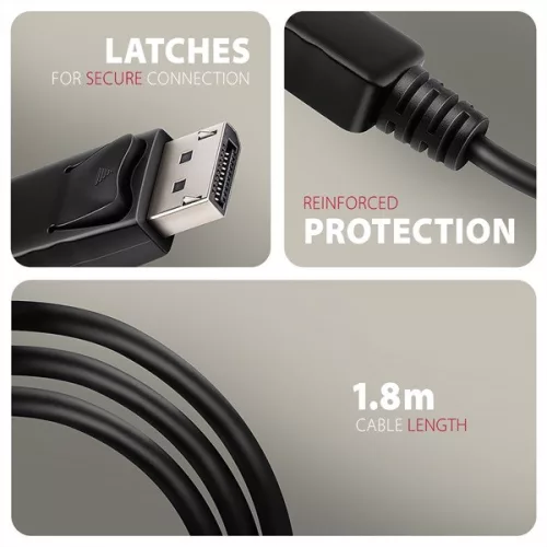 Axagon RVD-HI20C2 1,8 m kábel 4K/60Hz DisplayPort - HDMI 2.0