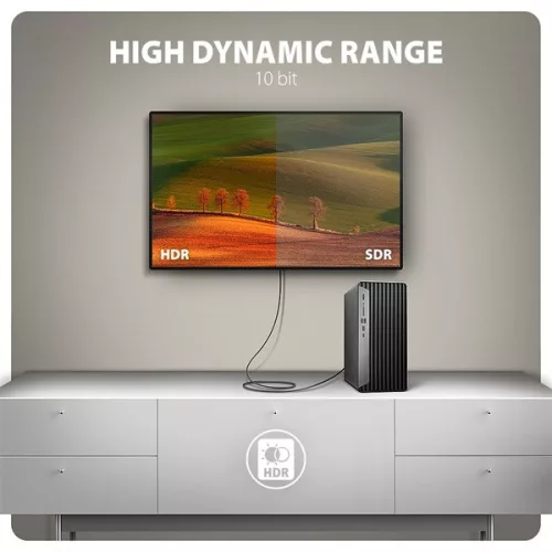 Axagon RVD-HI20C2 1,8 m kábel 4K/60Hz DisplayPort - HDMI 2.0