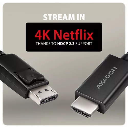 Axagon RVD-HI20C2 1,8 m kábel 4K/60Hz DisplayPort - HDMI 2.0