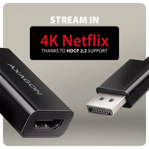 Adaptér Axagon RVD-HI20N 4K/60Hz DisplayPort - HDMI 2.0