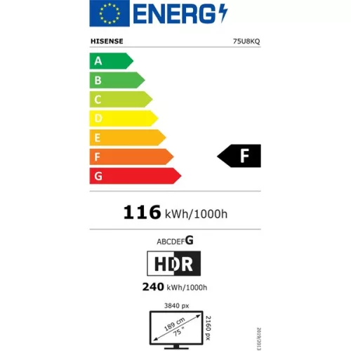Hisense 75" 75U8KQ 4K UHD Smart ULED TV (Újracsomagolt)
