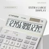 CTIFREE CT-140E fehér ergonómikus számológép, 145x198mm, 14 számjegy, dual power, 2 év garancia