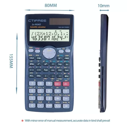 CTIFREE FC-991 MS tudományos számológép, 80x155mm, dual power, 2 év garancia