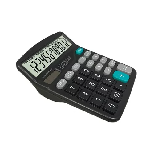 CTIFREE M-28 fekete számológép, 120x150mm, 12 számjegy, dual power, 2 év garancia