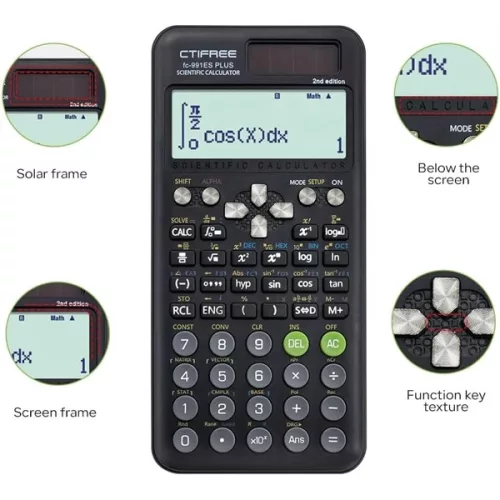 CTIFREE FC-991 ES PLUS 2nd tudományos számológép, 77x161mm, dual power, 2 év garancia