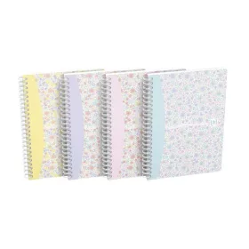 Oxford Floral A5 vonalas spirálfüzet