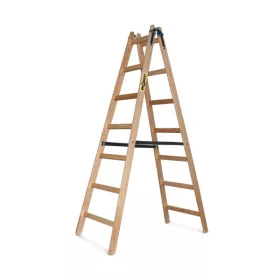 DRABEST STANDARD 2x7 lépcsős fa létra, összecsukható