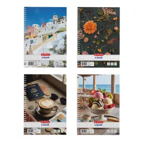 Herlitz Mix A5 80 lap kockás spirálfüzet