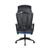 IRISOffice Astra plavo/crna ergonomska uredska okretna stolica od tkanine i mrežastog materijala s uzglavljem i naslonom
