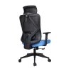 IRISOffice Eclipse plavo/crna ergonomska uredska okretna stolica od tkanine i mrežastog materijala s uzglavljem i naslonom