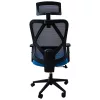 IRISOffice Eclipse plavo/siva ergonomska uredska okretna stolica od tkanine i mreže s uzglavljem i naslonom