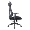 IRISOffice Mirage crna ergonomska uredska okretna stolica od tkanine i mreže s uzglavljem i naslonom