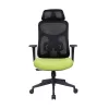 IRISOffice Mirage zelena/crna ergonomska uredska okretna stolica od tkanine i mreže s uzglavljem i naslonom