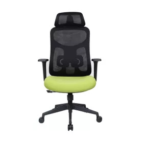   IRISOffice Mirage zelena/crna ergonomska uredska okretna stolica od tkanine i mreže s uzglavljem i naslonom