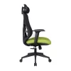 IRISOffice Mirage zelena/crna ergonomska uredska okretna stolica od tkanine i mreže s uzglavljem i naslonom