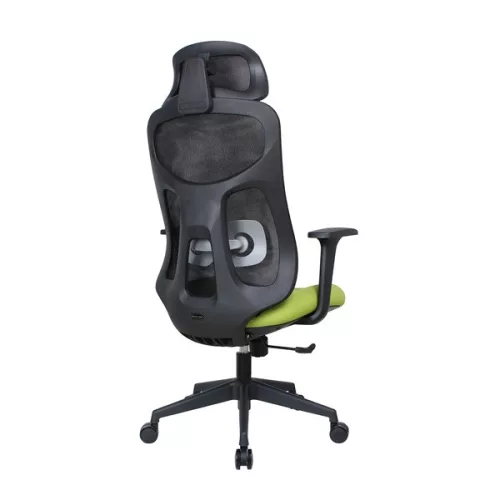 IRISOffice Mirage zelena/crna ergonomska uredska okretna stolica od tkanine i mreže s uzglavljem i naslonom