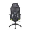 IRISOffice Mirage zelena/crna ergonomska uredska okretna stolica od tkanine i mreže s uzglavljem i naslonom