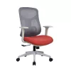 IRISOffice Avalon narančasto/siva ergonomska uredska okretna stolica od tkanine i mreže s naslonom
