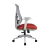IRISOffice Avalon narančasto/siva ergonomska uredska okretna stolica od tkanine i mreže s naslonom