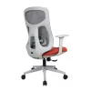 IRISOffice Avalon narančasto/siva ergonomska uredska okretna stolica od tkanine i mreže s naslonom