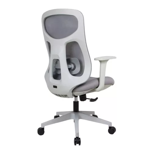 IRISOffice Avalon sivo/crna ergonomska uredska okretna stolica od tkanine i mreže s naslonom