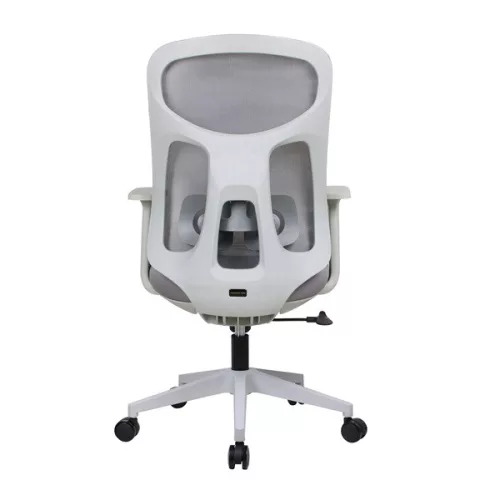 IRISOffice Avalon sivo/crna ergonomska uredska okretna stolica od tkanine i mreže s naslonom
