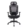 IRISOffice Nimbus crna ergonomska uredska okretna stolica od tkanine i mreže s uzglavljem i naslonom