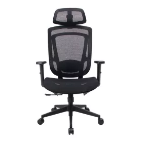   IRISOffice Nimbus crna ergonomska uredska okretna stolica od tkanine i mreže s uzglavljem i naslonom