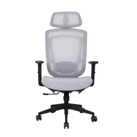   IRISOffice Nimbus siva ergonomska uredska okretna stolica od tkanine i mreže s uzglavljem i naslonom