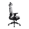IRISOffice Nimbus siva ergonomska uredska okretna stolica od tkanine i mreže s uzglavljem i naslonom