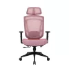 IRISOffice Nimbus crvena ergonomska uredska okretna stolica od tkanine i mreže s uzglavljem i naslonom