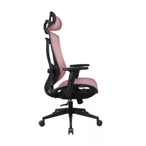 IRISOffice Nimbus crvena ergonomska uredska okretna stolica od tkanine i mreže s uzglavljem i naslonom
