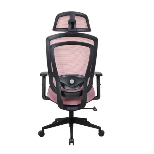 IRISOffice Nimbus crvena ergonomska uredska okretna stolica od tkanine i mreže s uzglavljem i naslonom