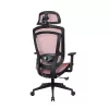 IRISOffice Nimbus crvena ergonomska uredska okretna stolica od tkanine i mreže s uzglavljem i naslonom