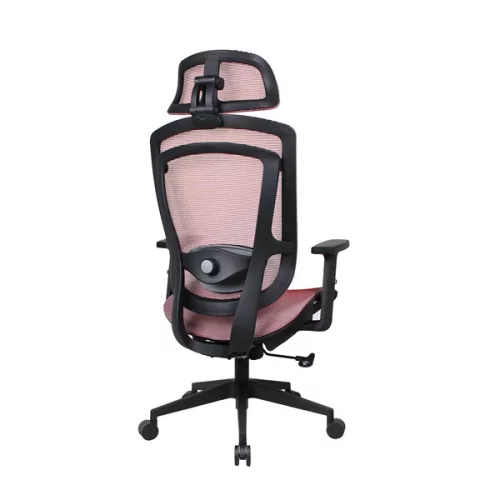 IRISOffice Nimbus crvena ergonomska uredska okretna stolica od tkanine i mreže s uzglavljem i naslonom