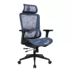 IRISOffice Helix plava ergonomska uredska okretna stolica od tkanine i mreže s uzglavljem i naslonom