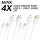 AVAX CB123W – Balenie 4 káblov pre rýchle napájanie cez USB-C s dĺžkou 2 m a prúdom 2,1 A