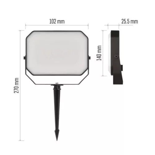 Emos GoSmart 1 darabos, 4 W, RGBIC dimmelhető, WiFi kültéri LED reflektor, bővítő készlet