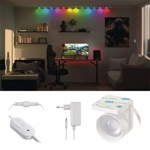 Emos GoSmart 255 cm-es lánc, 12 rész, 7 W, RGBIC+CCT, dimmelhető, WiFi LED reflektor