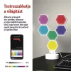 Emos GoSmart Hexagon fehér, 6 részből álló, RGBIC dimmelhető, WiFi LED asztali lámpa