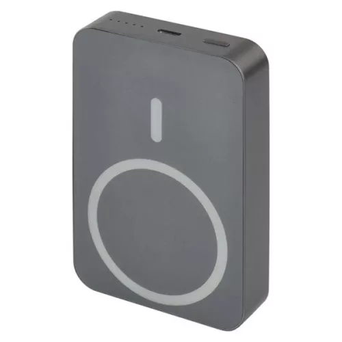 Emos WI 1046, 10 000 mAh, 20 W+Wireless, szürke powerbank
