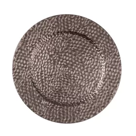 Tavă plastic IRIS, aspect piele, auriu 33 cm