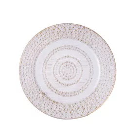 Tavă IRIS din plastic, rotundă, alb antic, 33 cm
