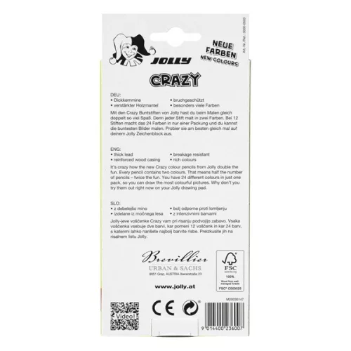 Jolly Superstick Crazy 12 db/24 szín kétvégű színesceruza készlet