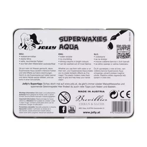 Jolly Superwaxies Aquarell 10 darabos zsírkréta készlet